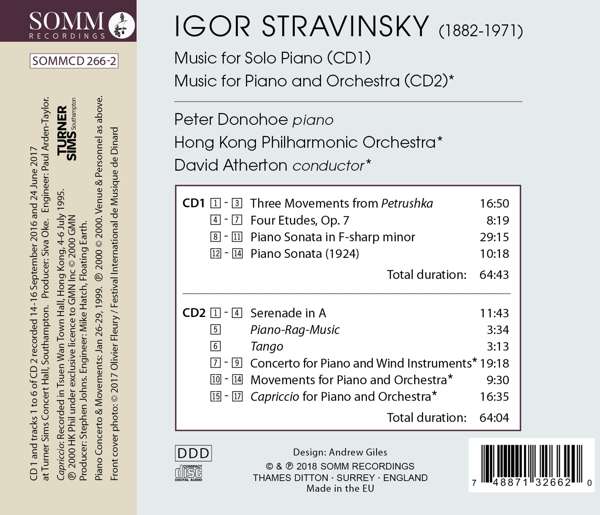 Peter Donohoe 스트라빈스키: 피아노 음악 선집 (Stravinsky: Music for Solo Piano and Piano and Orchestra)