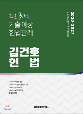 2020~2021 김건호 헌법 최근 3개년 기출.예상 헌법판례