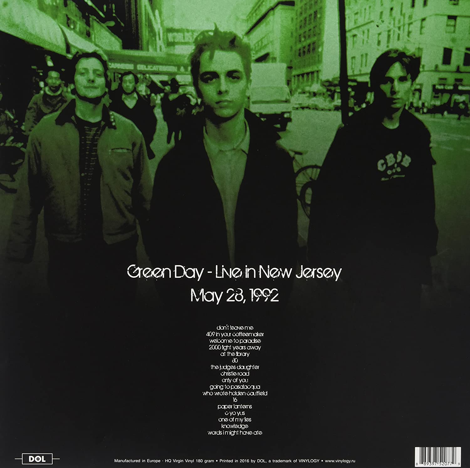 Green Day (그린 데이) - Live In New Jersey May 28, 1992 [LP]