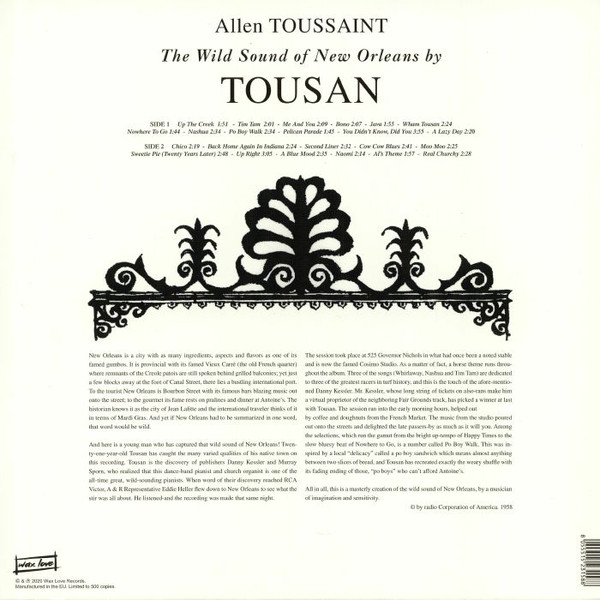 Allen Toussaint (알렌 투생) - The Wild Sound Of New Orleans [LP]