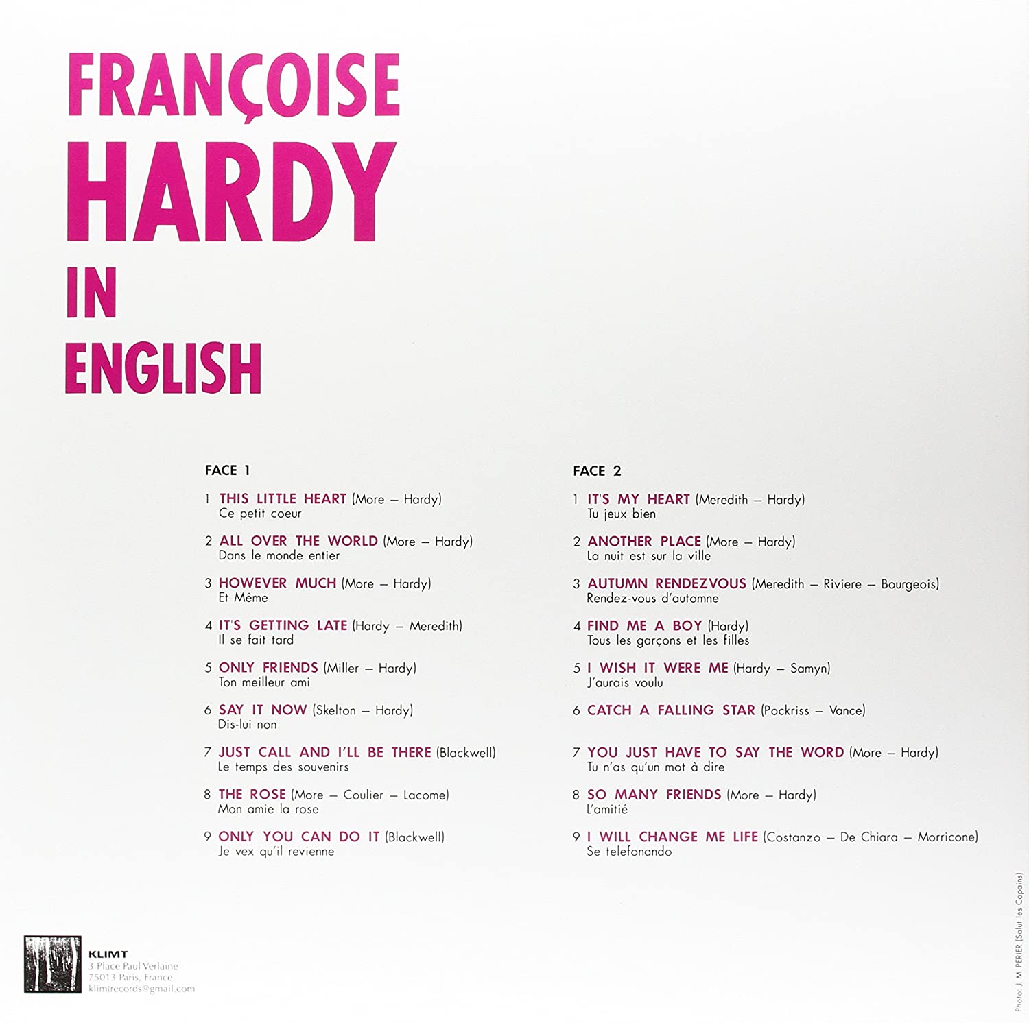 Francoise Hardy (프랑수아즈 아르디) - In English [LP]