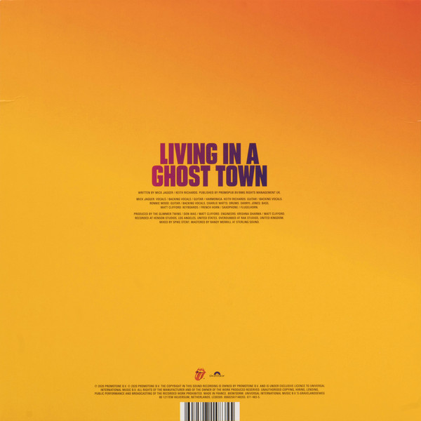 The Rolling Stones (롤링 스톤스) - Living In A Ghost Town (Single) [10인치 오렌지 컬러 Vinyl]