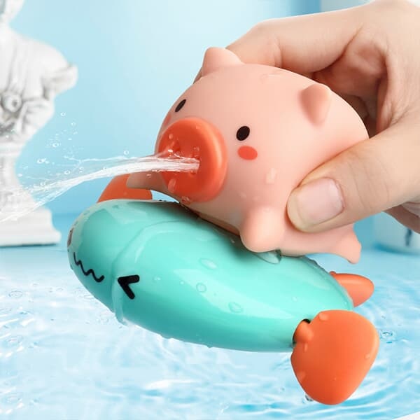 레츠토이 튜브타는 피기 목욕놀이 아기 물놀이 보트 물총 장난감