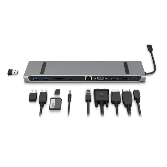 아이피타임 UC311Nstation TYPE-C to PD+DP+HDMI+VGA+LAN+오디오+SD/TF+3포트 USB3.0 허브