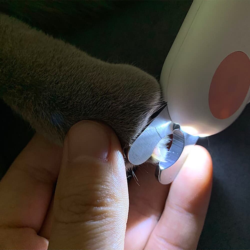 반려동물 LED 발톱깎이(핑크)/ 강아지 고양이발톱깎이