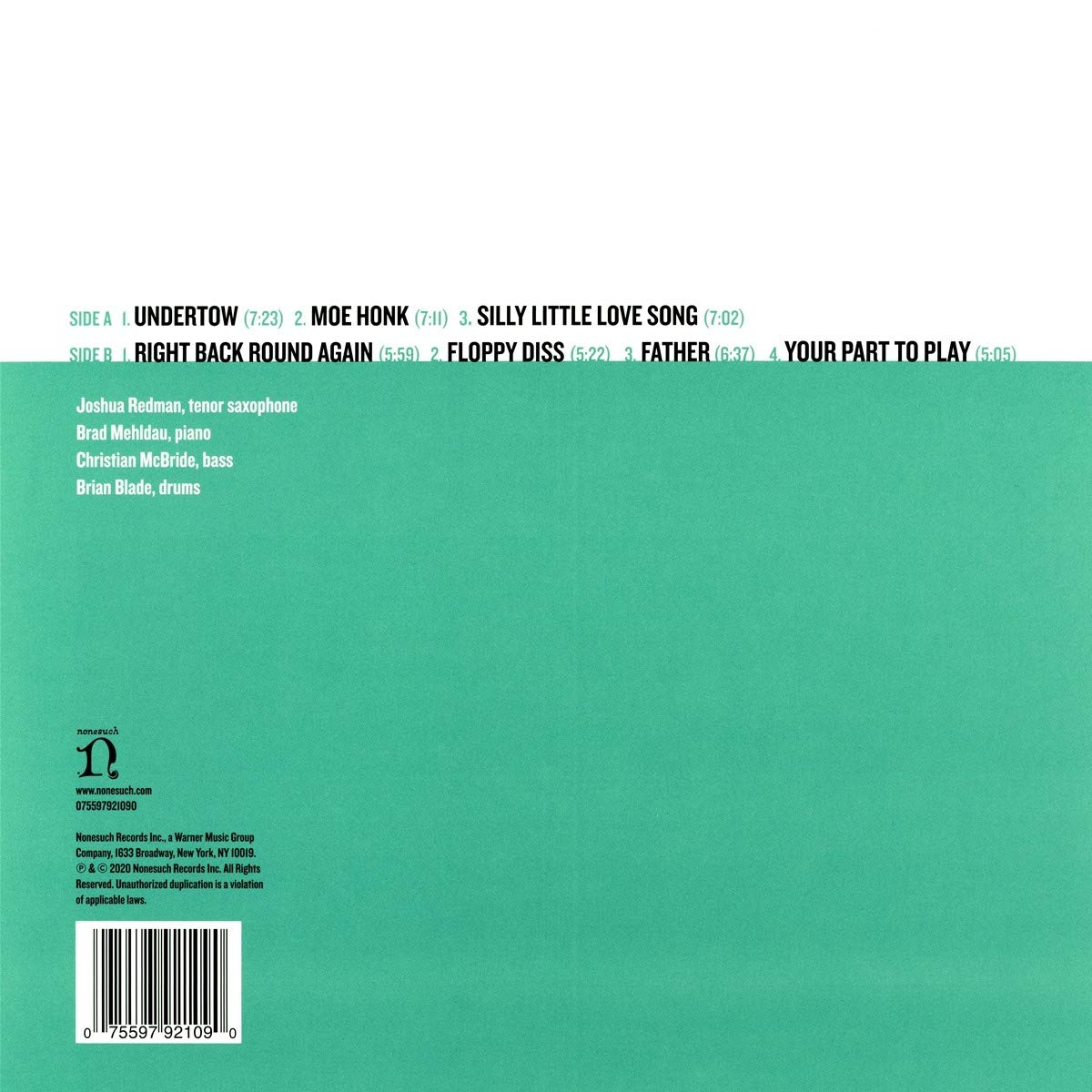 Joshua Redman (조슈아 레드맨) - RoundAgain [LP]