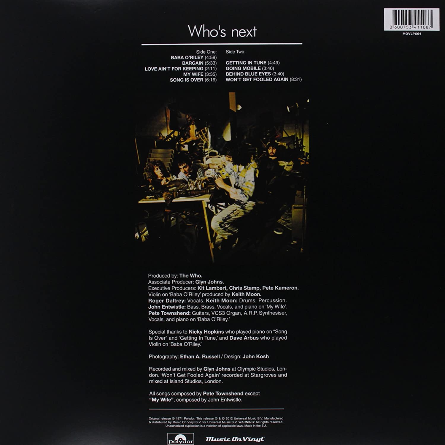 The Who (더 후) - 5집 Who's Next [LP]