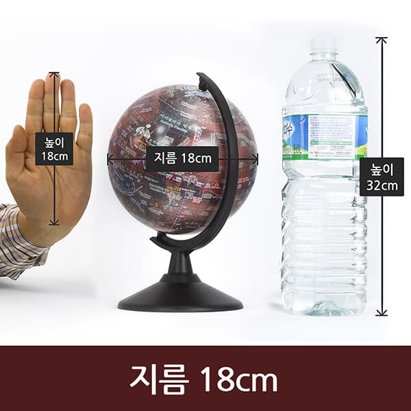 [맵소프트] 18cm 기본 화성본 3차원 붉은 행성 표면 우주 탐사여행