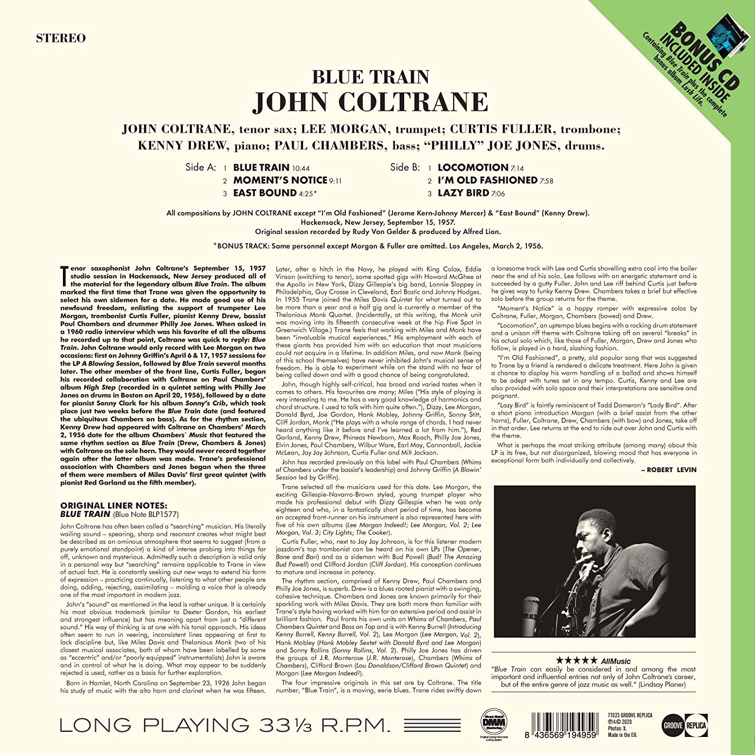 John Coltrane (존 콜트레인) - Blue Train [LP+CD]