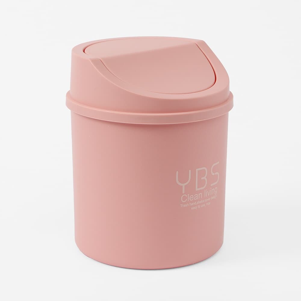 리빙홈 미니 휴지통(핑크)/ 탁상용 작은쓰레기통