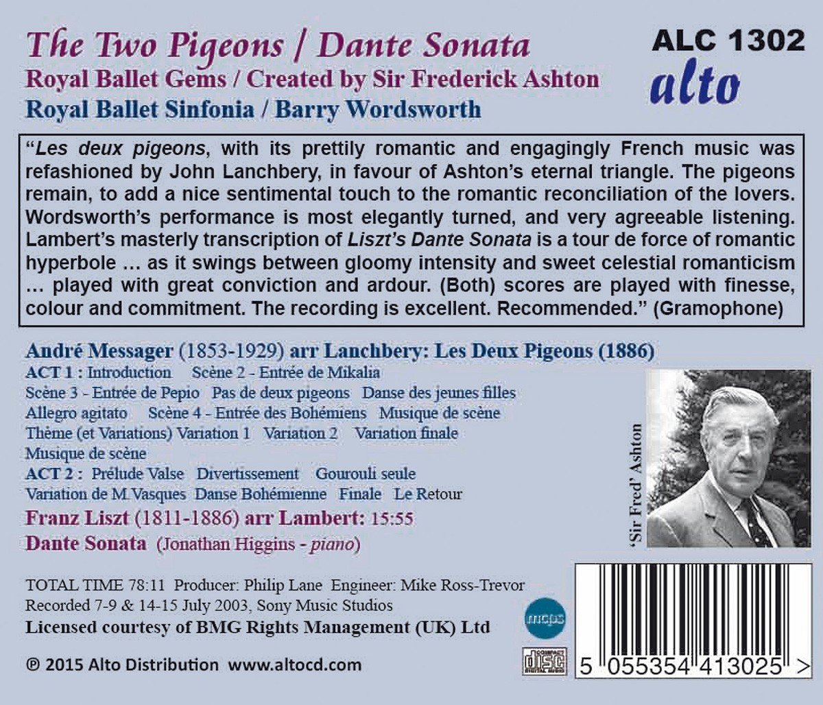 Barry Wordsworth 로열 발레 신포니아 명연주집 (Royal Ballet Gems: Les Deux Pigeons & Dante Sonata)