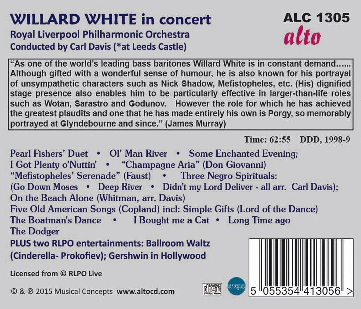 Willard White 윌러드 화이트 인 콘서트 (In Concert) 