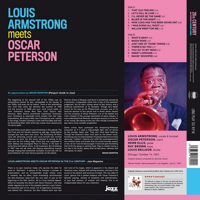 Louis Armstrong / Oscar Peterson (루이 암스트롱 / 오스카 피터슨) - Louis Armstrong Meets Oscar Peterson [옐로우 컬러 LP] 