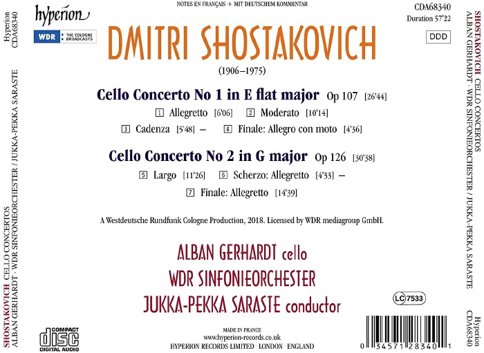 Alban Gerhardt 쇼스타코비치: 첼로 협주곡 1, 2번 (Shostakovich: Cello Concertos)