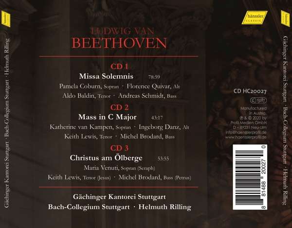 Pamela Coburn 베토벤: '장엄미사', '미사 C장조', '감람산의 그리스도' (Beethoven: Choral Works) 