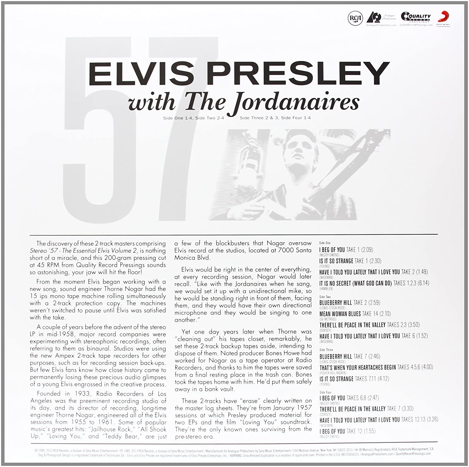 Elvis Presley (엘비스 프레슬리) - Stereo '57 (Essential Elvis Volume 2) [2LP] 