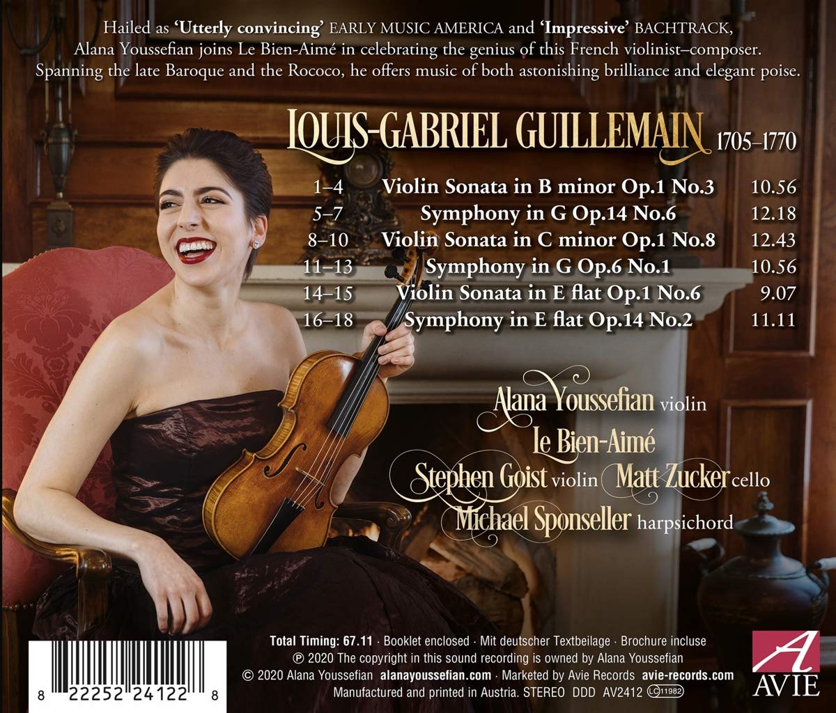 Alana Youssefian 귀유맹: 바이올린 소나타와 생포니 (Louis-Gabriel Guillemain: Brillance Indeniable - The Virtuoso Violin in the Court of Louis XV : Sonatas and Symphonies)