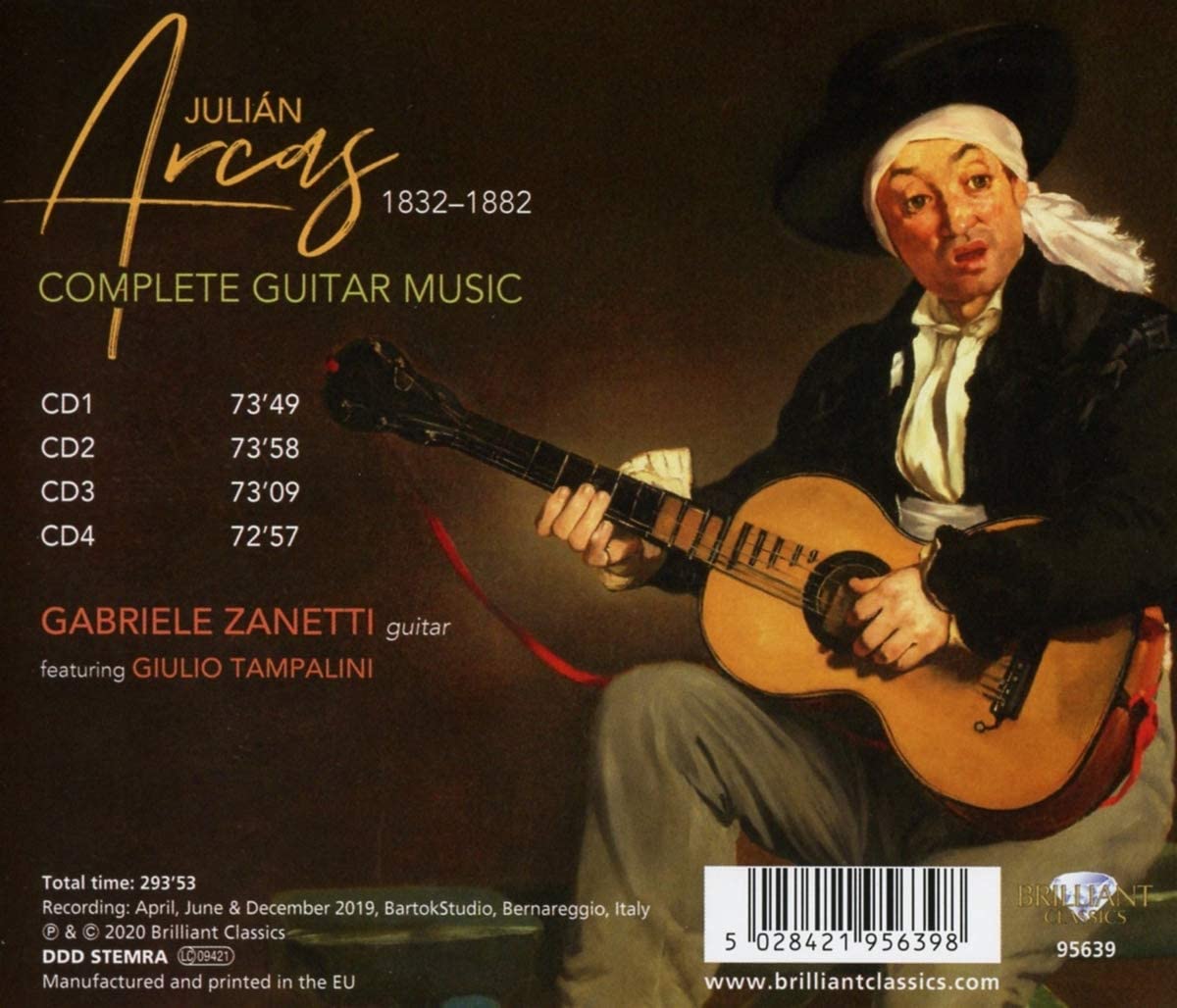 Gabriele Zanetti 줄리안 아르카스: 기타 작품 전곡집 (Julian Arcas: Complete Guitar Music) 