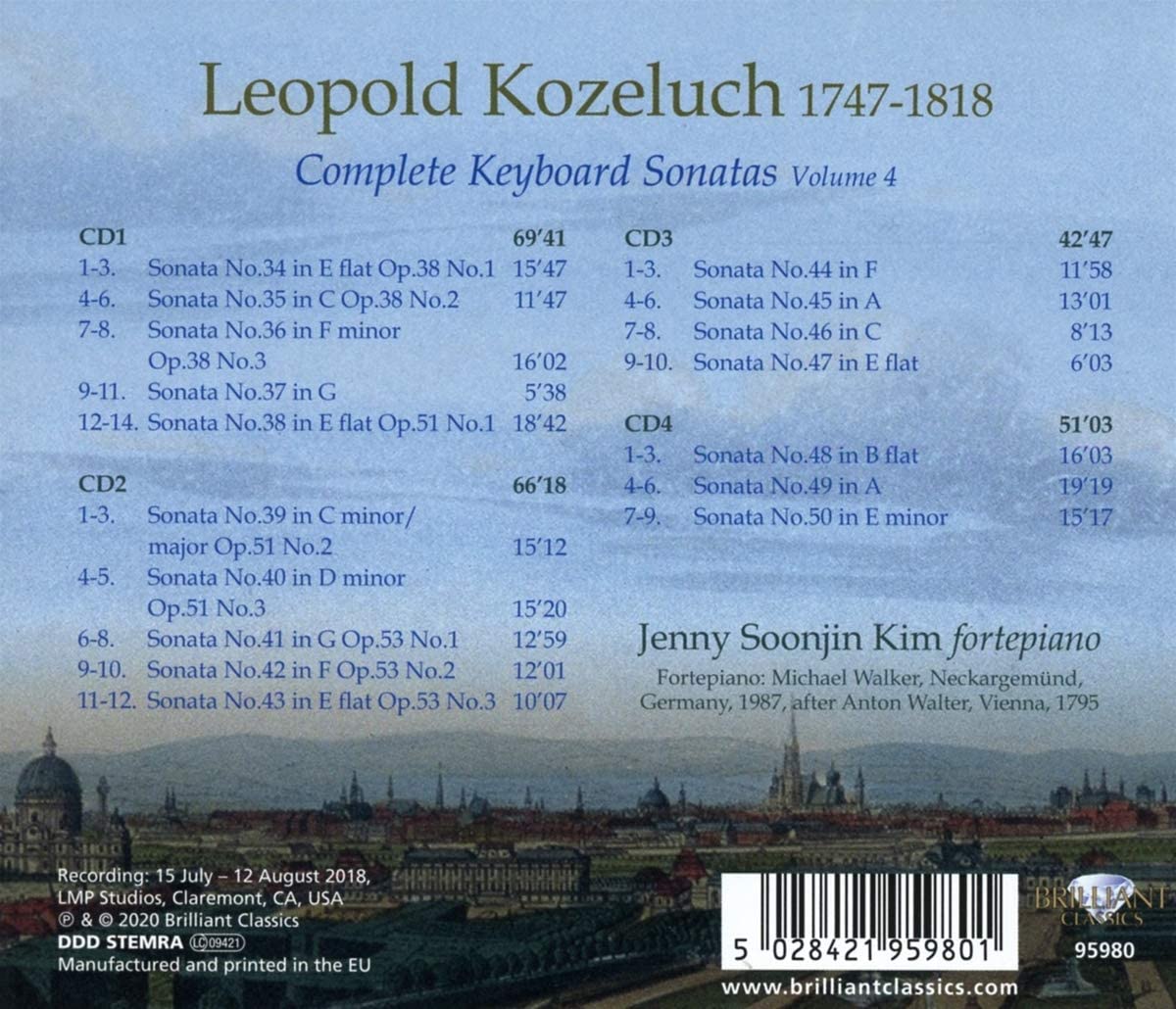 김순진 - 코젤루흐: 키보드 소나타 전곡 4집 (Kozeluch: Complete Keyboard Sonatas Vol.4)