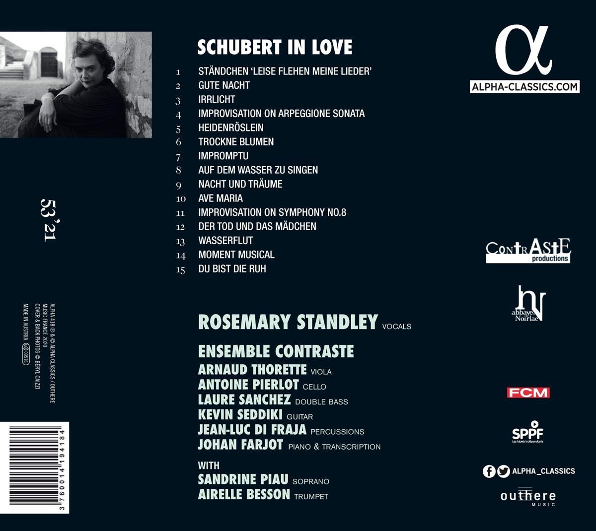 Rosemary Standley 팝과 포크의 감성으로 듣는 슈베르트 명곡 (Schubert in Love) 