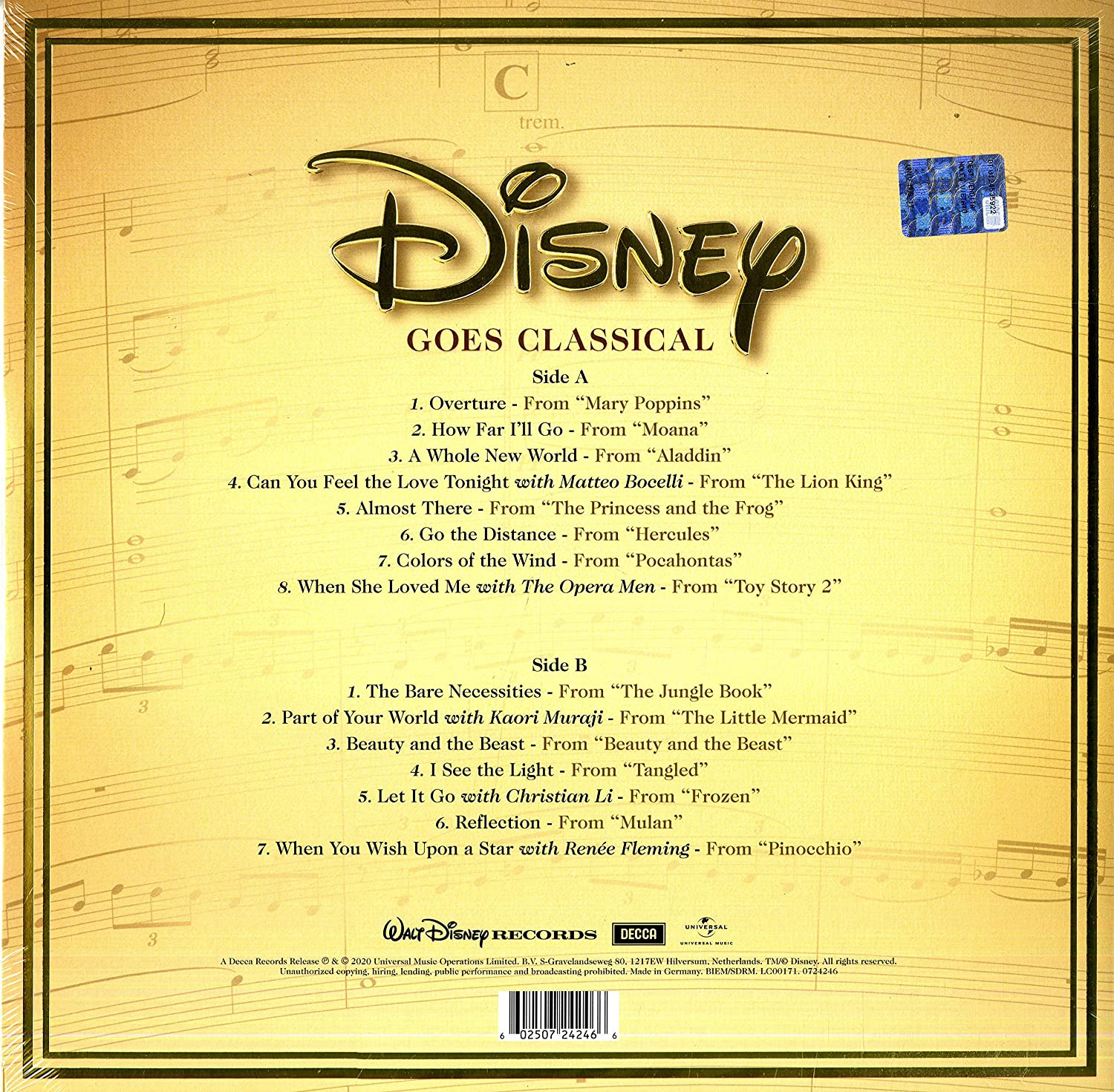 클래식으로 듣는 디즈니 명곡 시리즈 (Disney Goes Classical) [LP] 