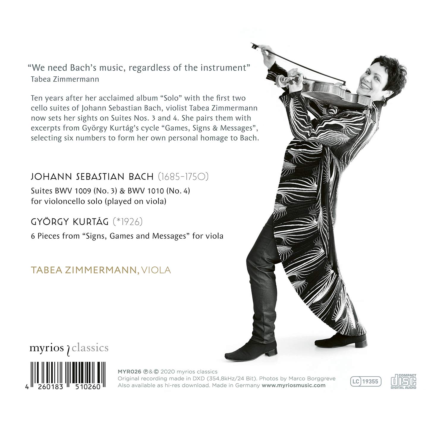 Tabea Zimmermann 바흐 / 쿠르탁: 비올라 독주 연주집 (Bach / Kurtag: Solo II) 