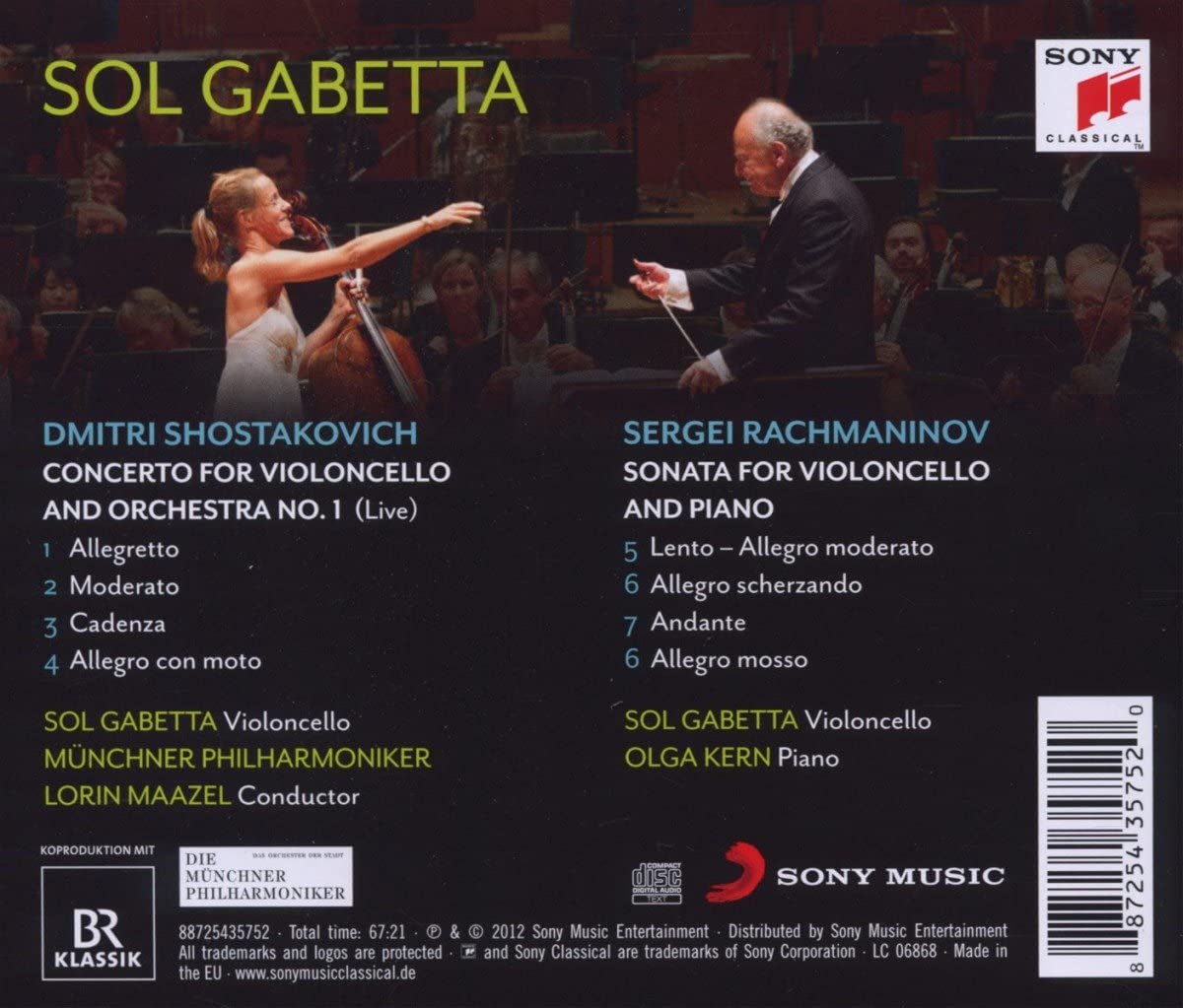 Sol Gabetta 쇼스타코비치: 첼로 협주곡 1번 / 라흐마니노프: 첼로 소나타 (Shostakovich: Cello Concerto No.1 / Rachmaninov: Cello Sonata) 