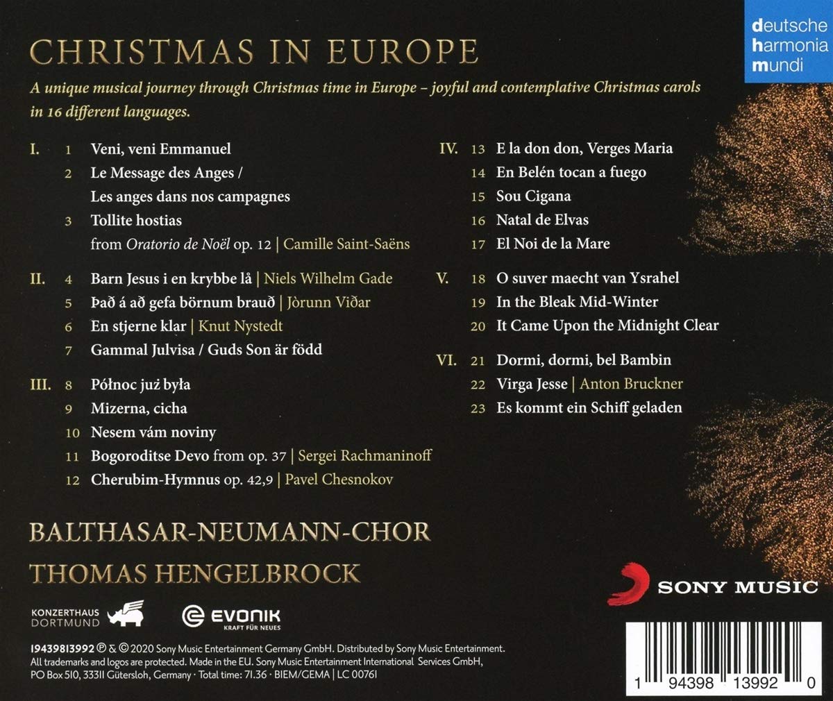 토마스 헹엘브록 / 발타자르 합창단: 유럽의 크리스마스 (Thomas Hengelbrock / Balthasar-Neumann-Chor: Christmas in Europe) 