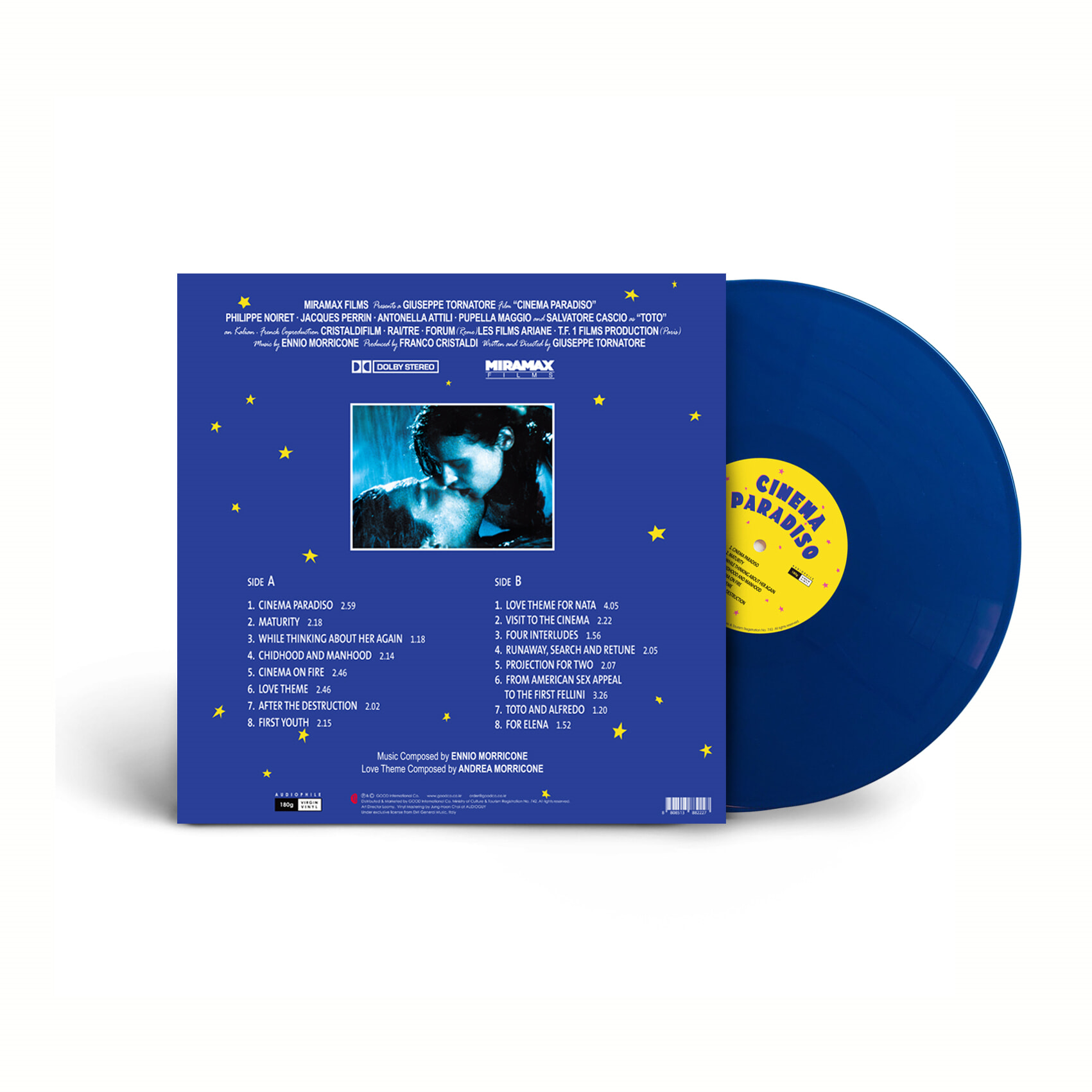 시네마 천국 영화음악 (Cinema Paradiso OST by Ennio Morricone 엔니오 모리꼬네) [블루 컬러 LP+CD] 