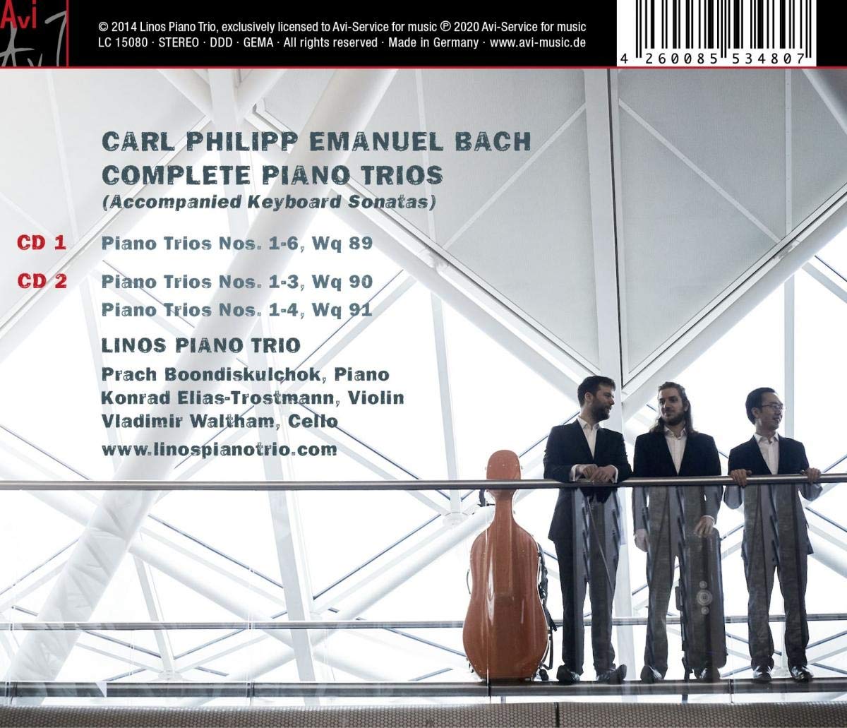 Linos Piano Trio 칼 필립 에마누엘 바흐: 피아노 3중주 전곡 (C.P.E Bach: Complete Piano Trios) 