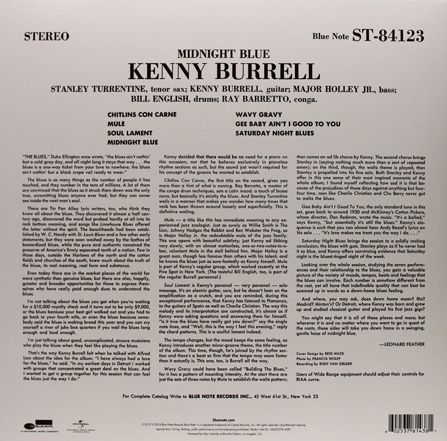 Kenny Burrell - Midnight Blue [LP]