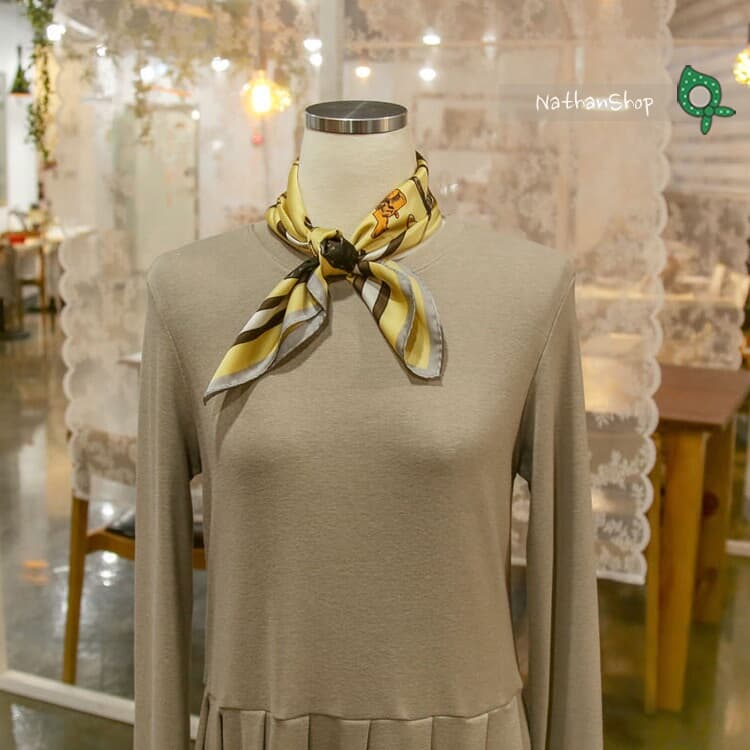 나단샵 새들2F 실키 쁘띠 스카프 20pp40 /미니 사각