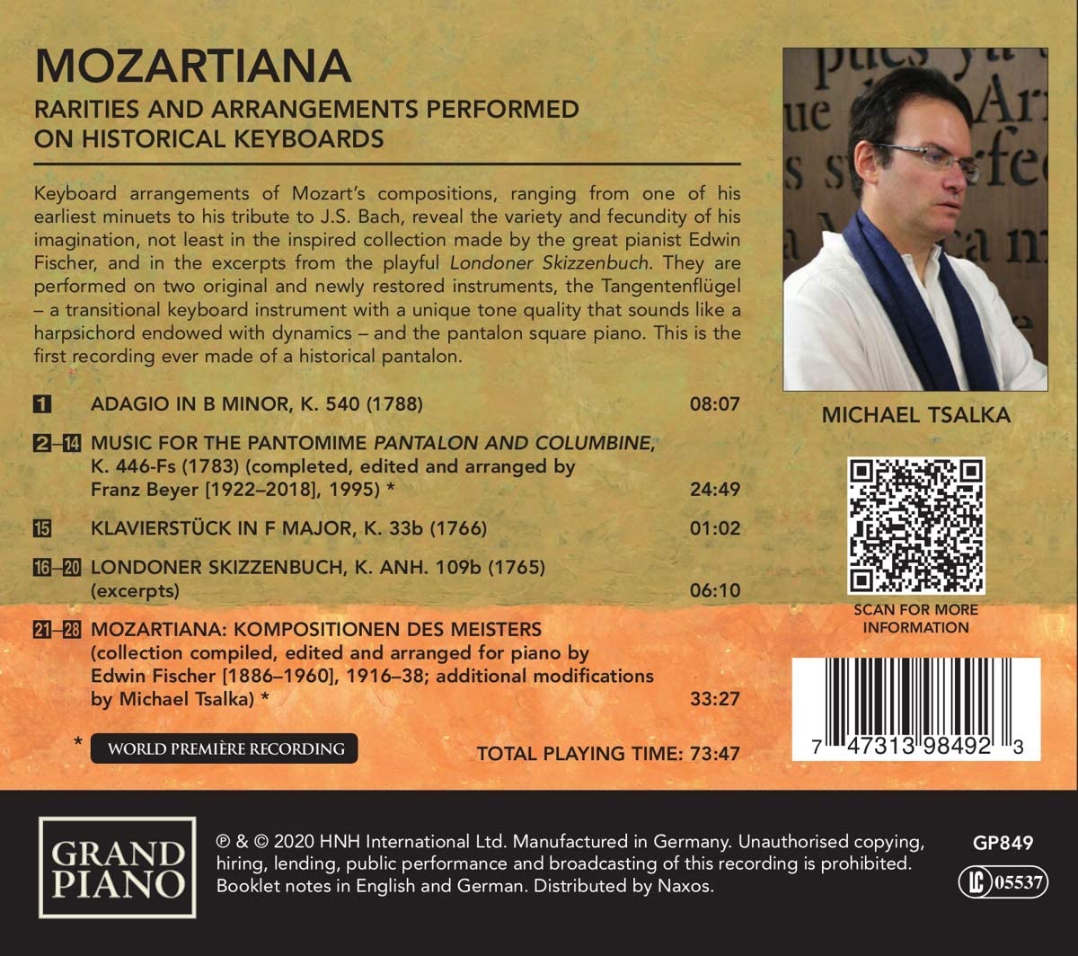 Michael Tsalka 모차르트-바이어: 판토마임에 붙인 음악 / 모차르트-피셔: 모차르티아나 등 (Mozartiana) 