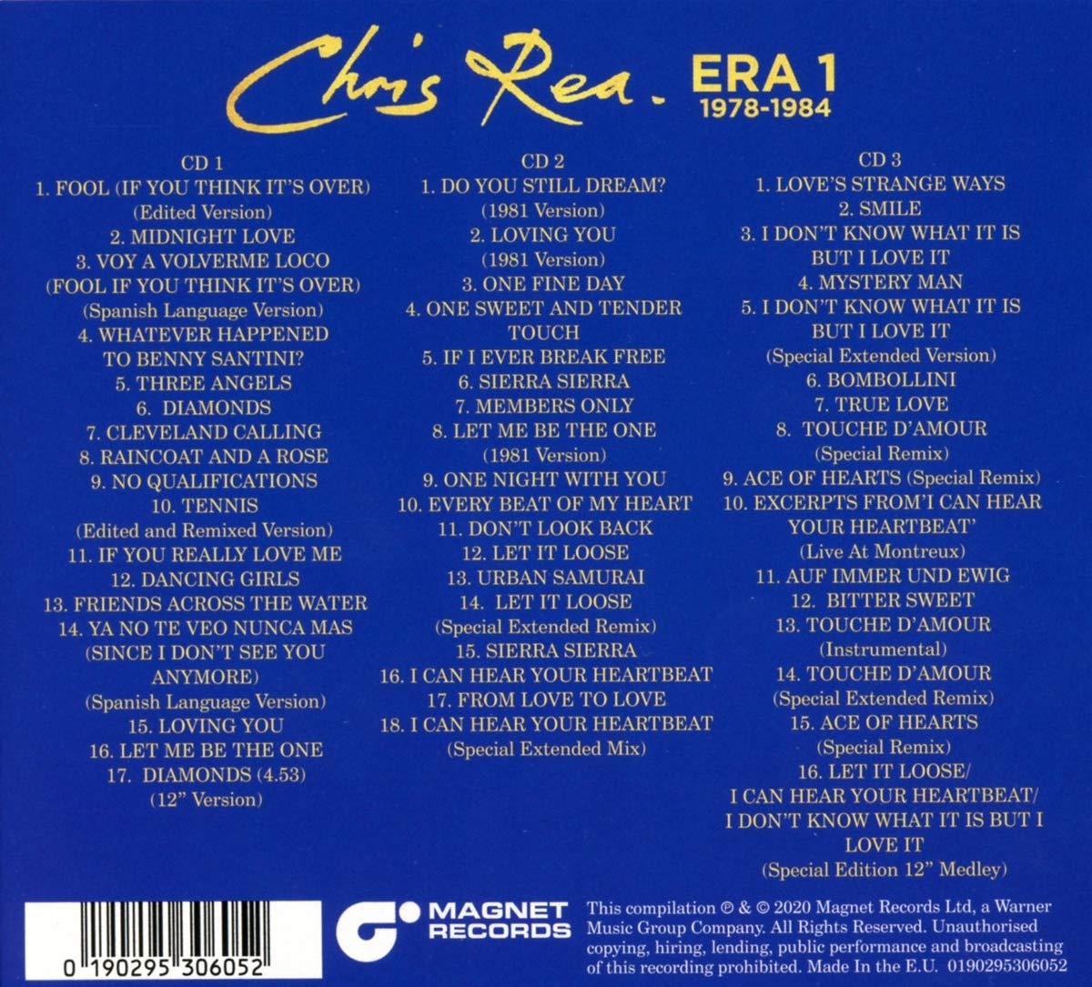 Chris Rea (크리스 리) - ERA 1 : As Bs & Rarities 1978-1984 