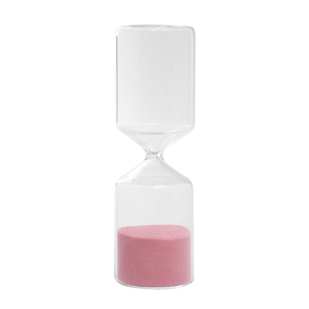 유리 인테리어 모래시계(핑크) 30분 장식품 타이머