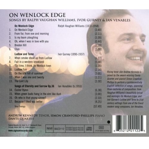 Andrew Kennedy 본 윌리엄스: 웬로크 벼랑에서 (Vaughan Williams: On Wenlock Edge) 