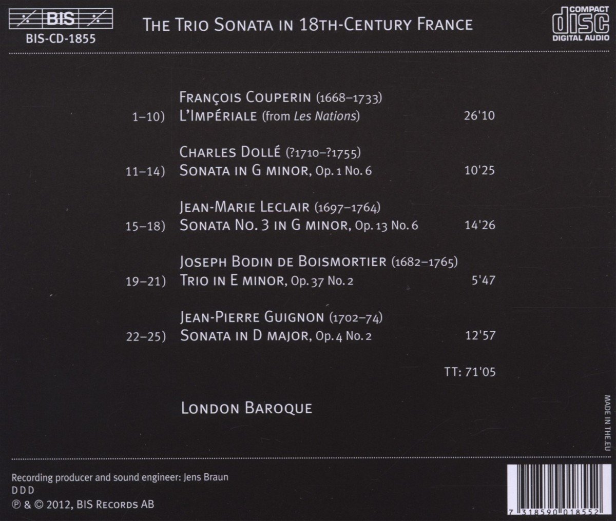 London Baroque 18세기 프랑스의 트리오 소나타 (The Trio Sonata In 18The Century France) 