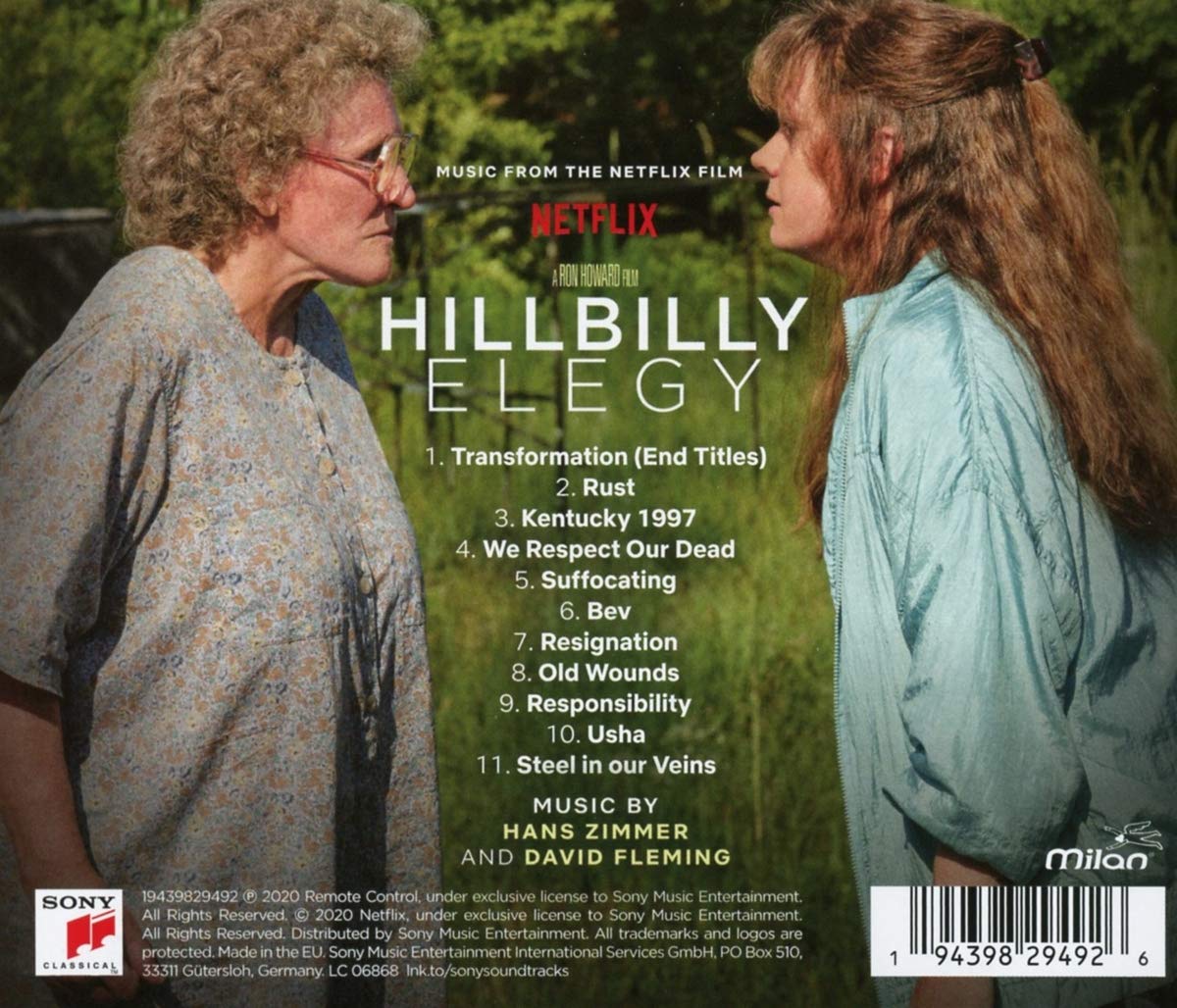 Netflix '힐빌리의 노래' 영화음악 (Hillbilly Elegy OST by Hans Zimmer / David Fleming 한스 짐머 / 데이비드 플레밍) 