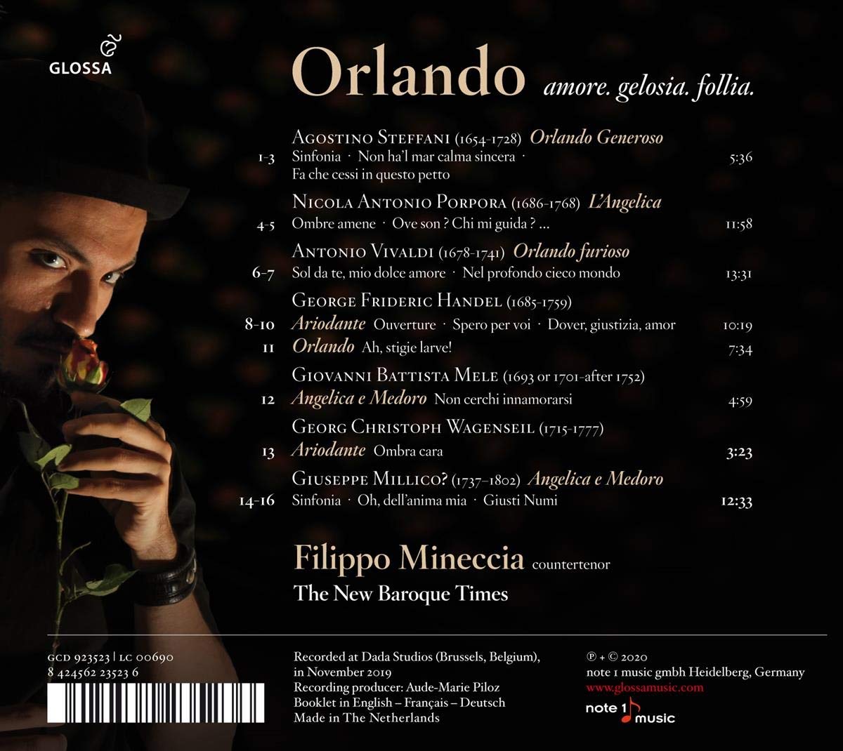 Filippo Mineccia 스테파니 / 헨델 / 포르포라 / 비발디: 오페라 아리아 (Steffani / Handel / Porpora / Vivaldi: Opera Arias) 