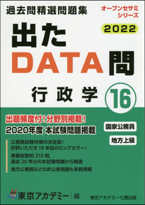 ’22 出たDATA問  16 行政學