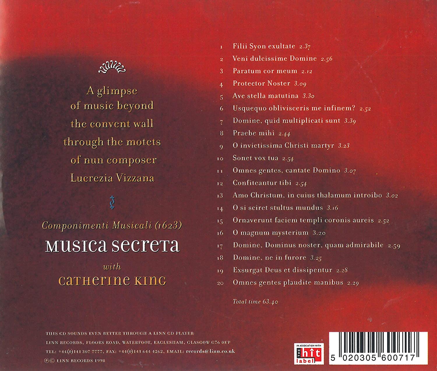 Musica Secreta (무지카 세크레타) - Lucrezia Orsina Vizzana: Componimenti musicali de motetti concertati 