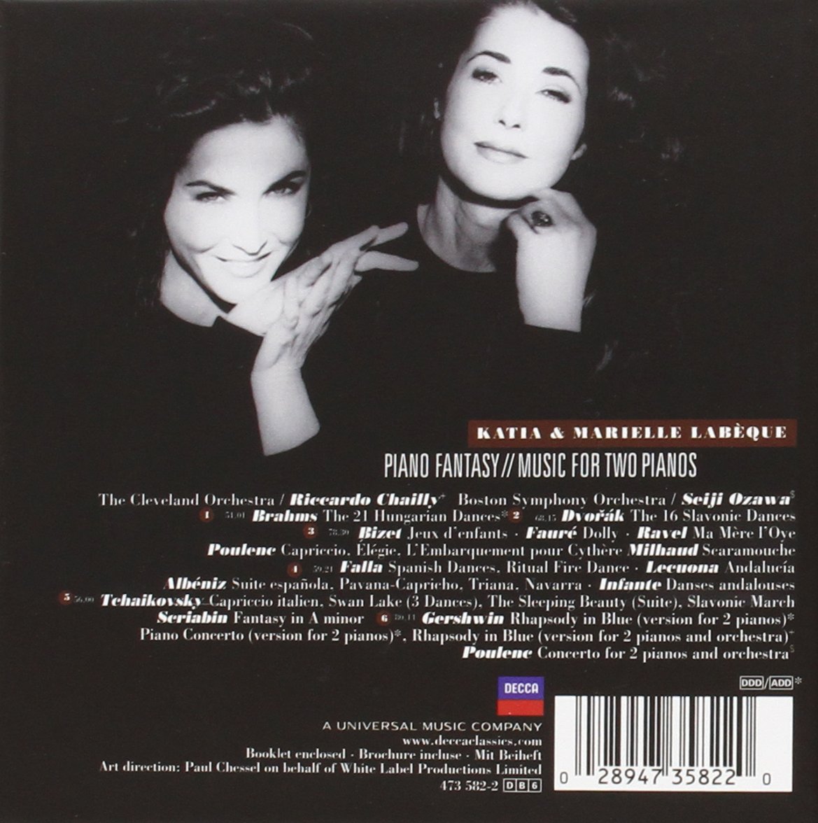 Katia & Marielle Labeque (카티아 & 마리엘레 라베끄) - Piano Fantasy , Music For Two Pianos 