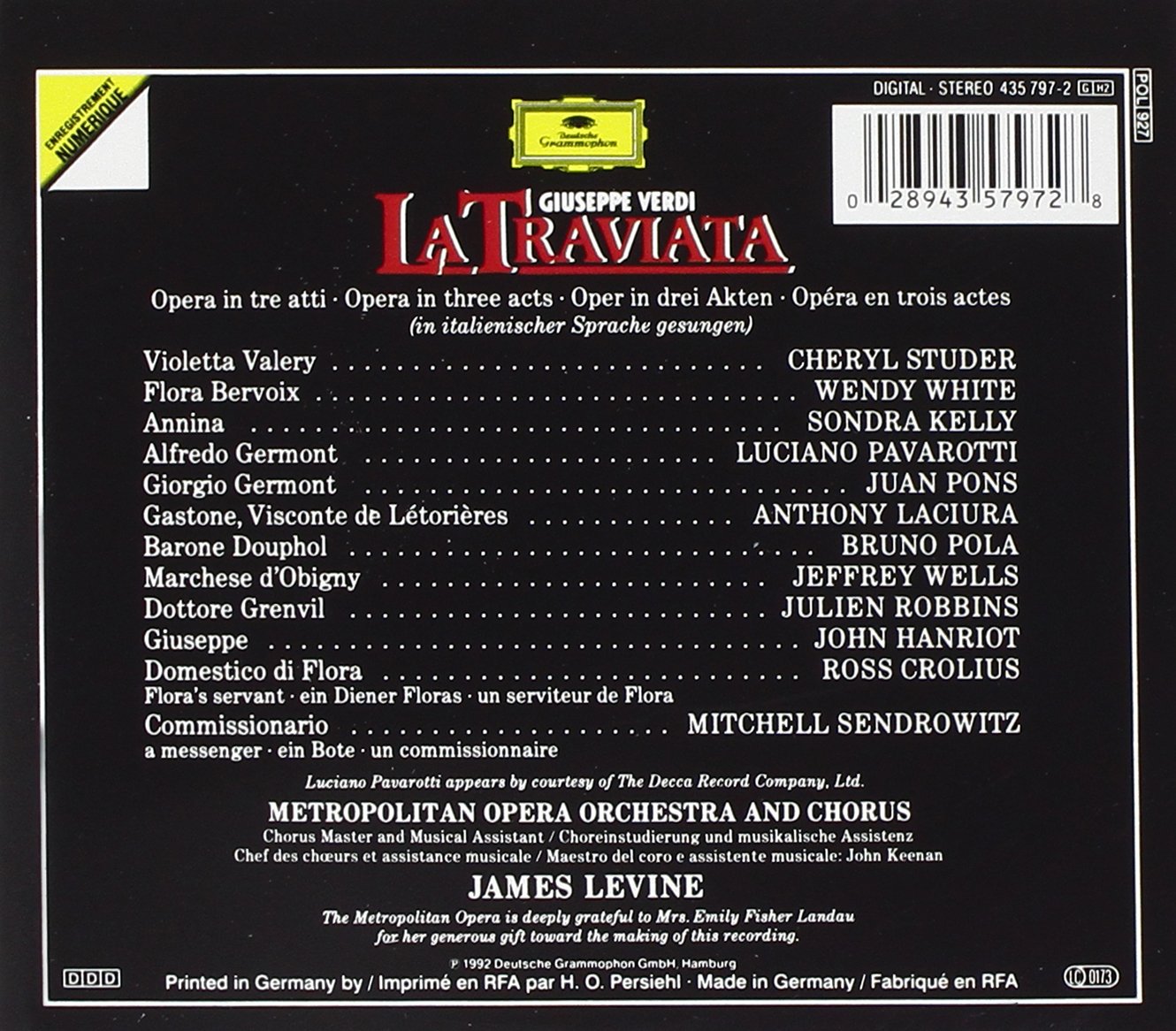 Luciano Pavarotti 베르디 : 라 트라비아타 (Verdi: La Traviata) 