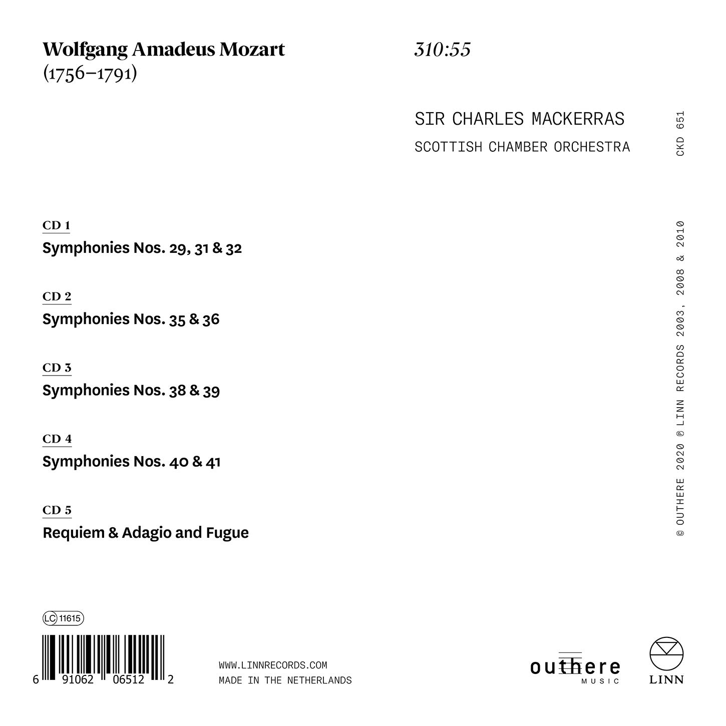 Charles Mackerras 모차르트 컬렉션: 교향곡, 레퀴엠 (Mozart: Symphonies, Requiem) 