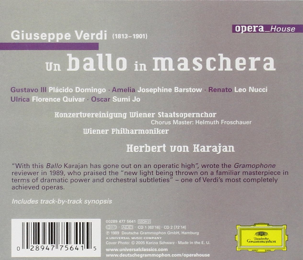 Placido Domingo 베르디: 가면 무도회 (Verdi : Un Ballo in Maschera) 
