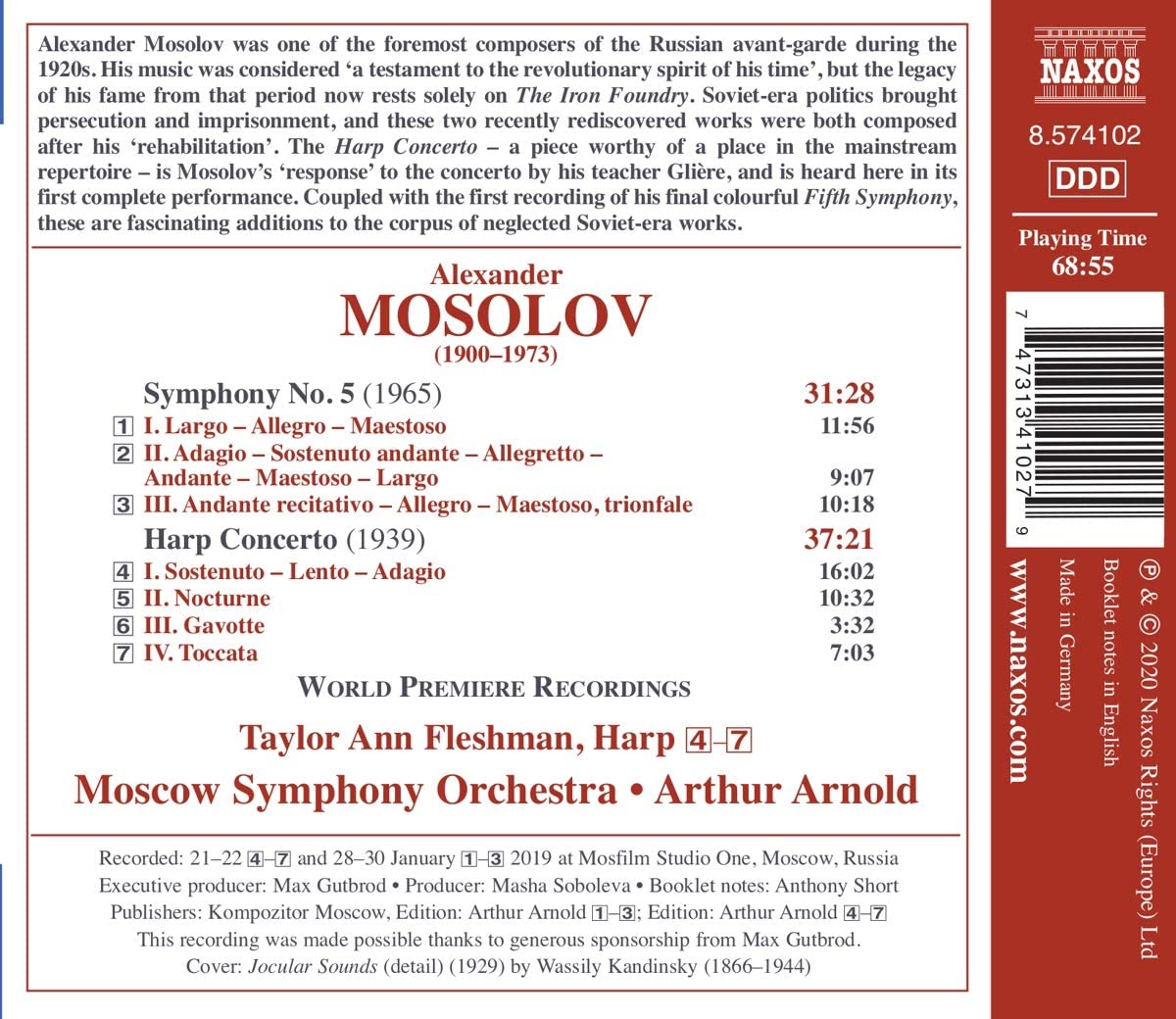 Taylor Ann Fleshman 모솔로프: 교향곡 5번, 하프 협주곡 (Alexander Mosolov: Symphony No. 5, Harp Concerto) 