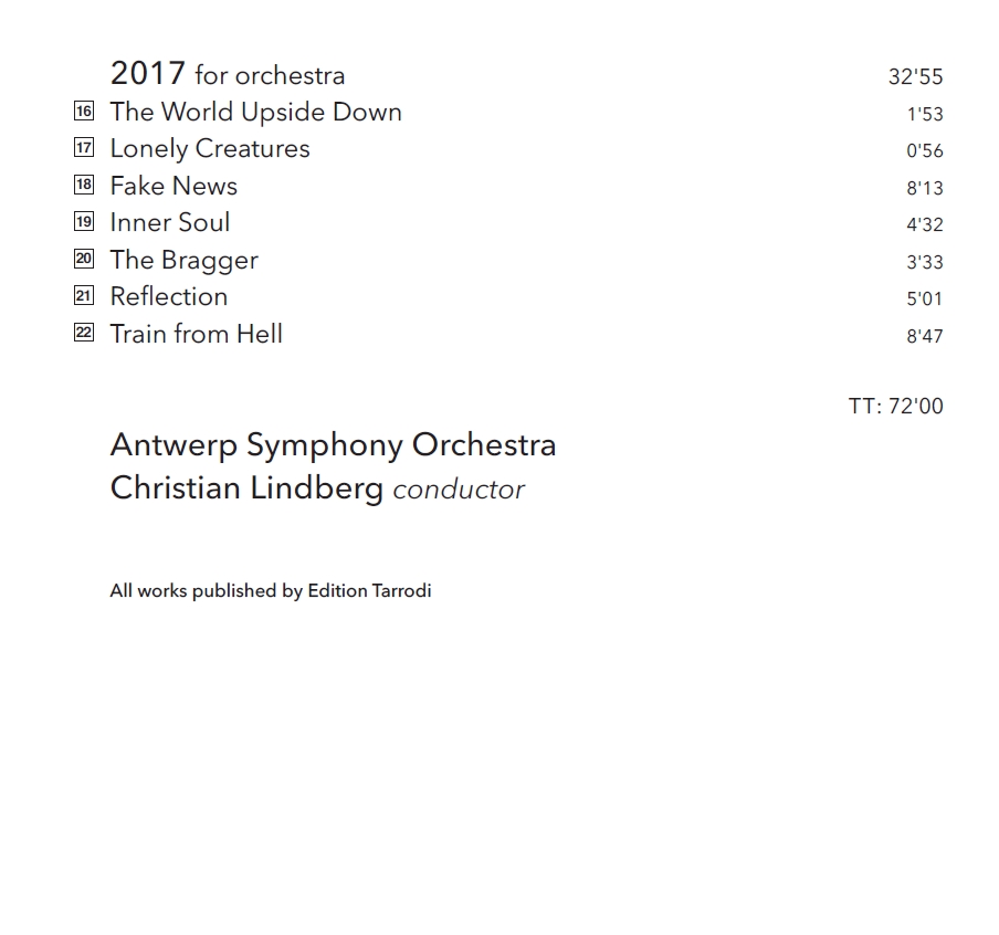 Evelyn Glennie 크리스티안 린드베리: 관현악 작품집 (Christian Lindberg: 2017 for Orchestra) 