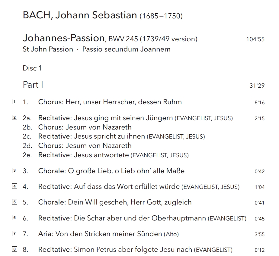 Masaaki Suzuki 바흐: 요한 수난곡 (J.S.Bach: Johannes-Passion BWV 245) 