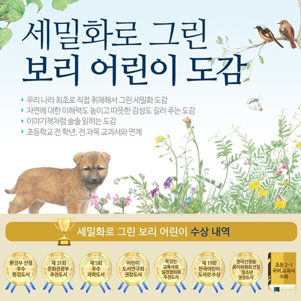 보리 세밀화로 그린 어린이 도감 15권세트/상품권1만