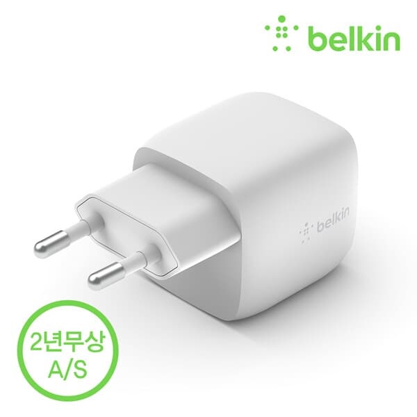 벨킨 부스트업 30W USB-C GaN 고속 충전기 + C타입 to 라이트닝 케이블 WCH001kr1M